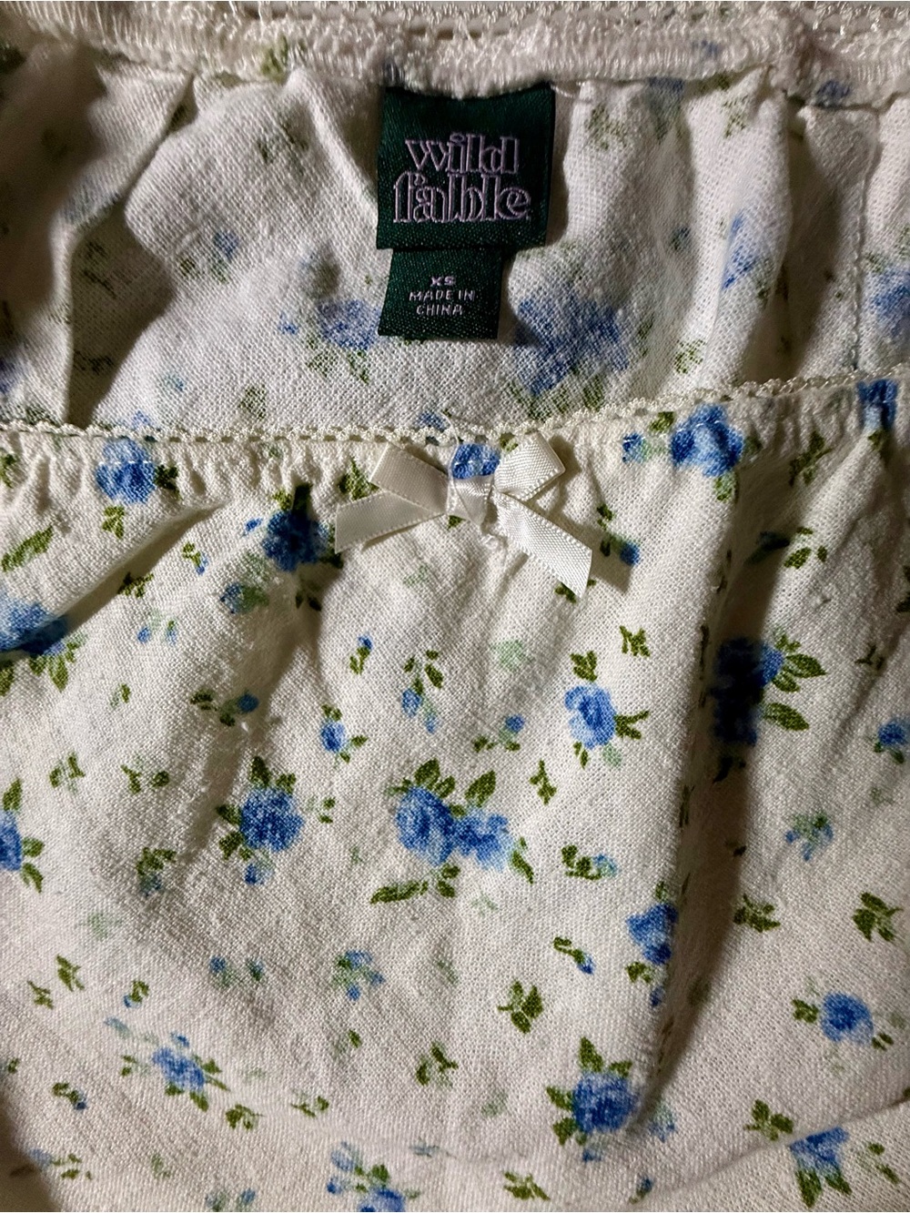 Wild Fable Blue Floral Crop Top & Maxi Skirt Matching Set( top s - bottom xs)